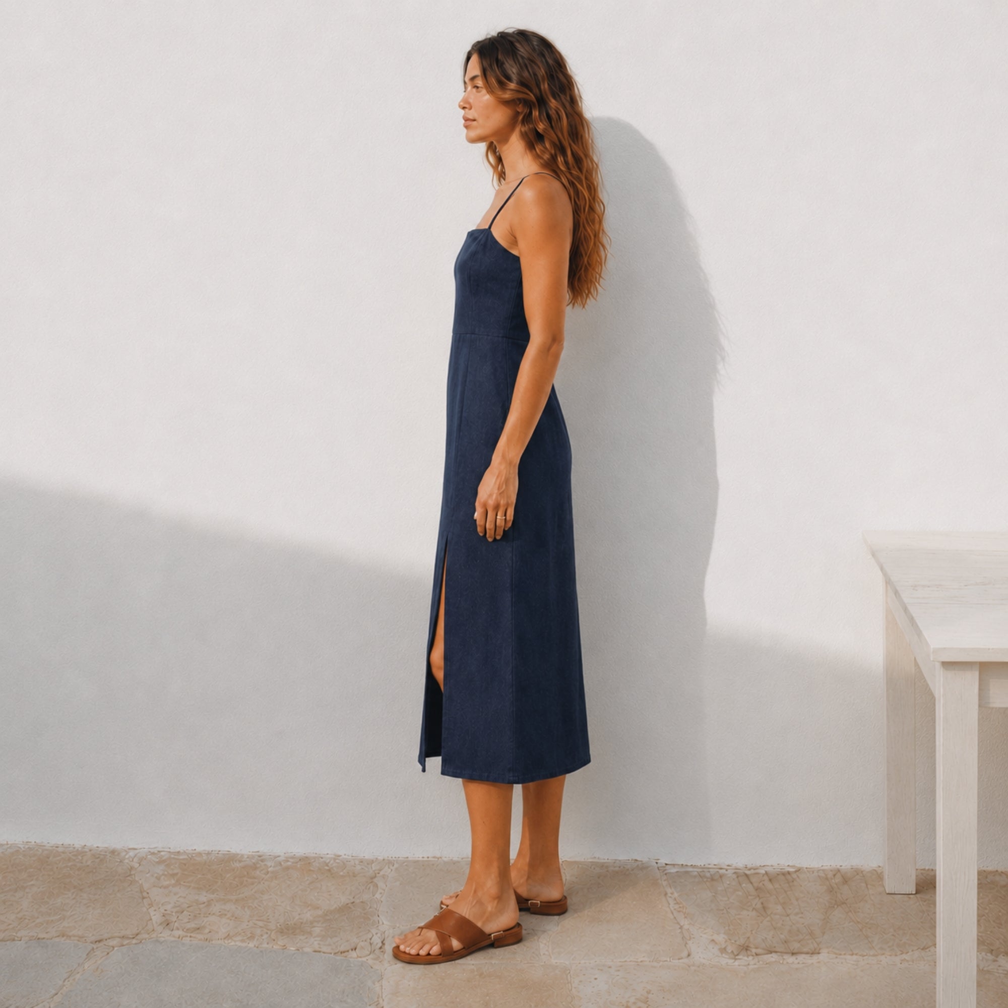 Linen Midi Dress