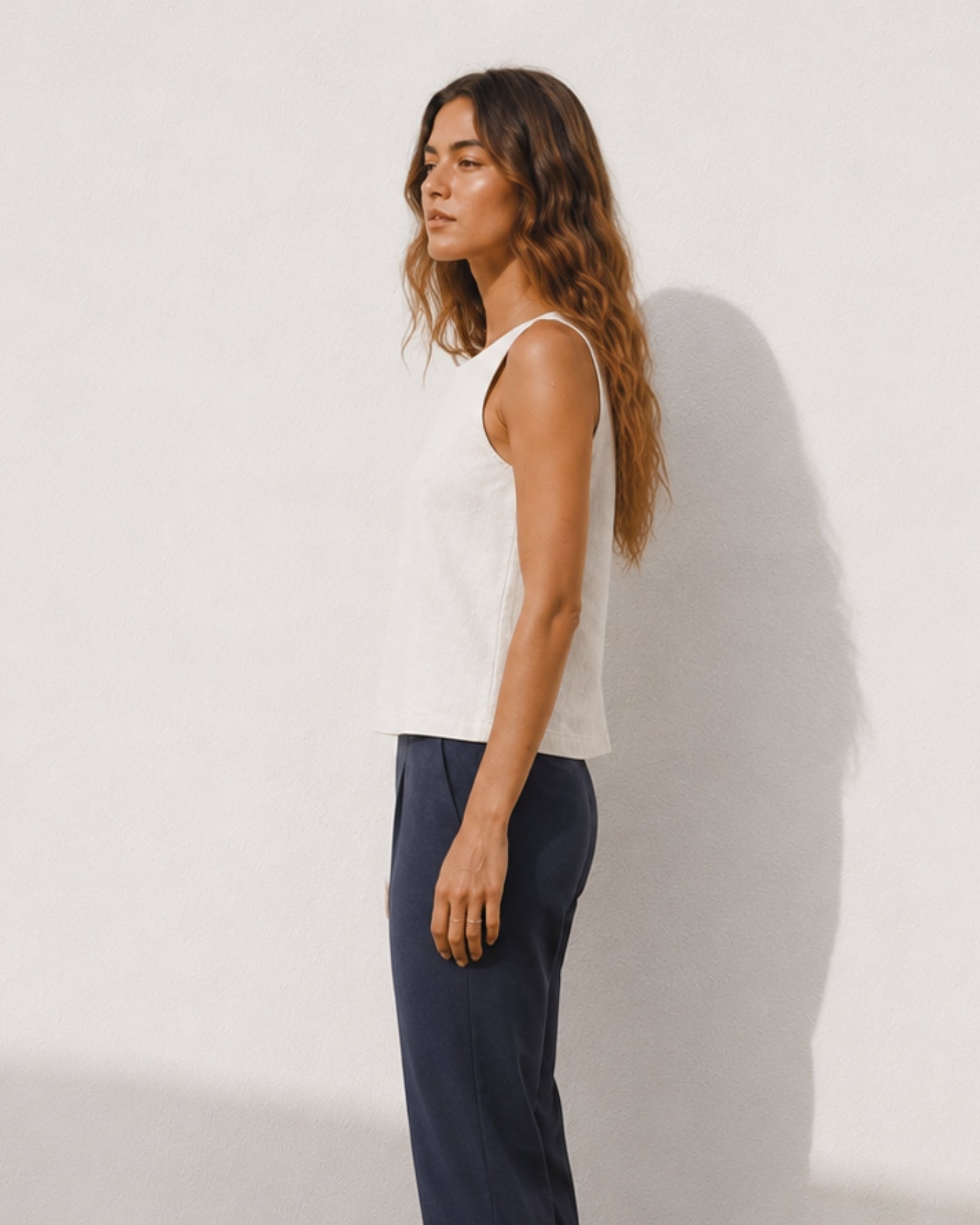 Sleeveless Linen Top