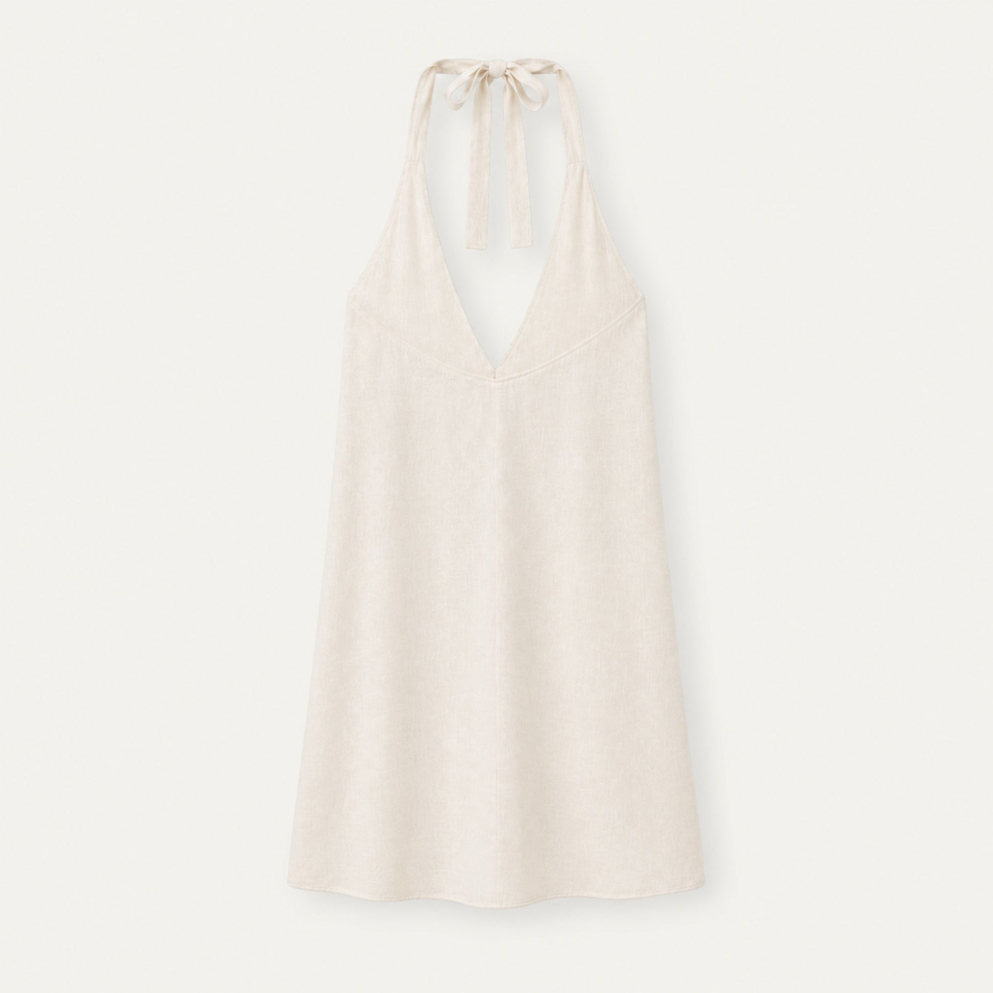 Neckholder-Leinenkleid für Damen