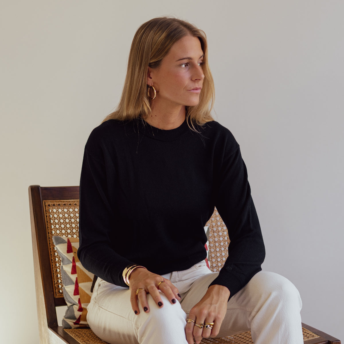 Pull Laine Mérinos  — Noir