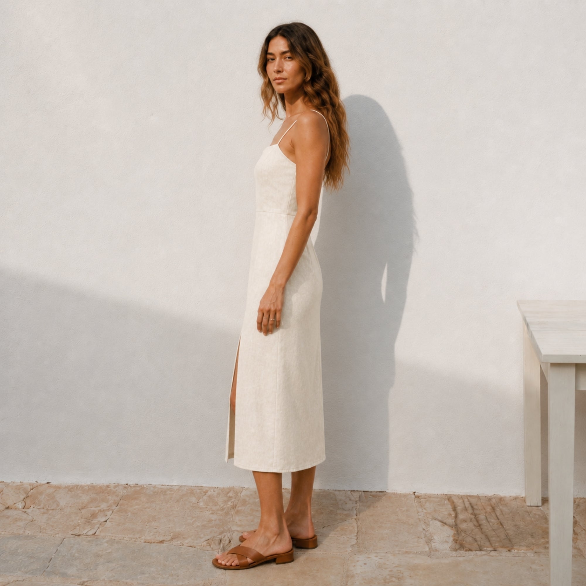 Linen Midi Dress