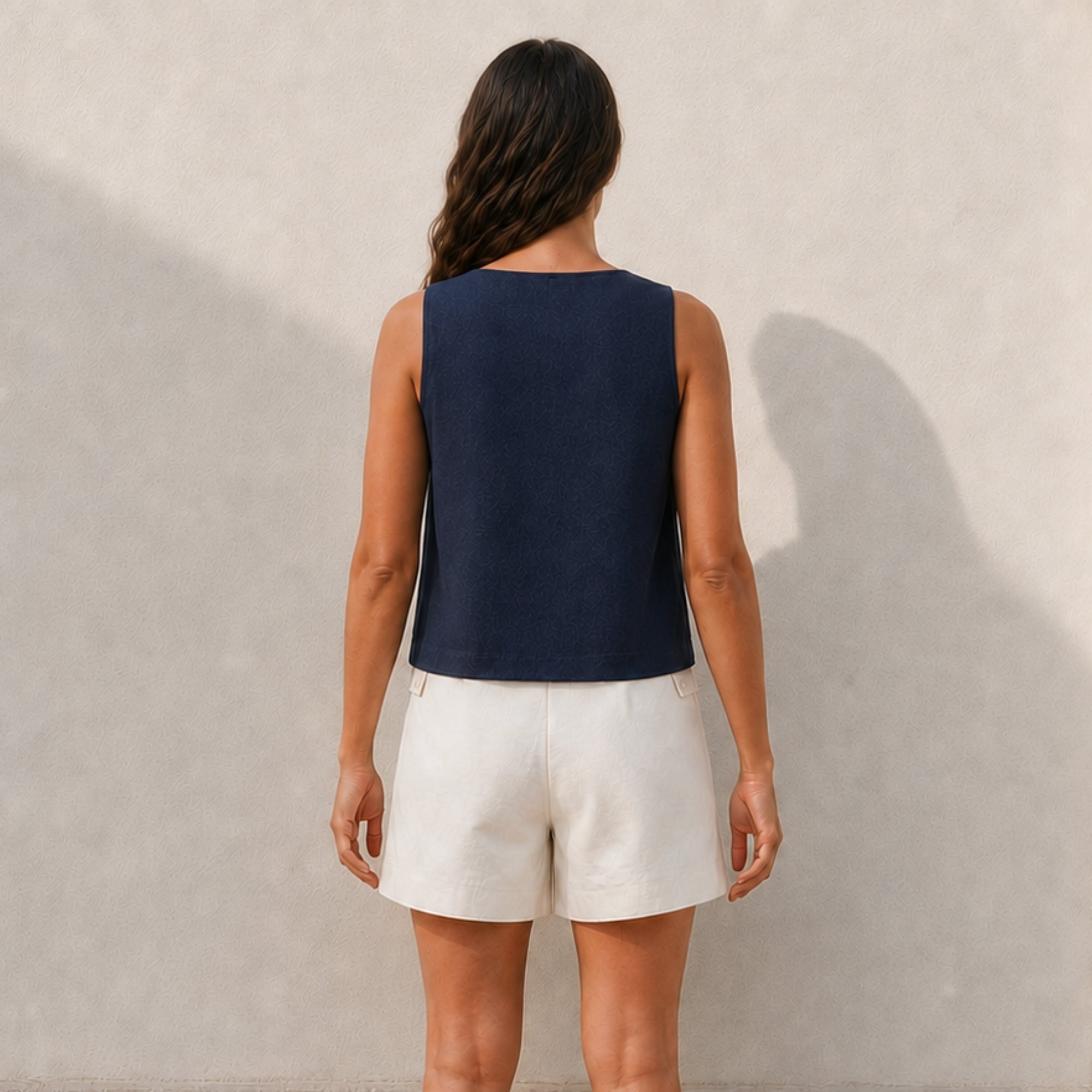 Square Neck Linen Top